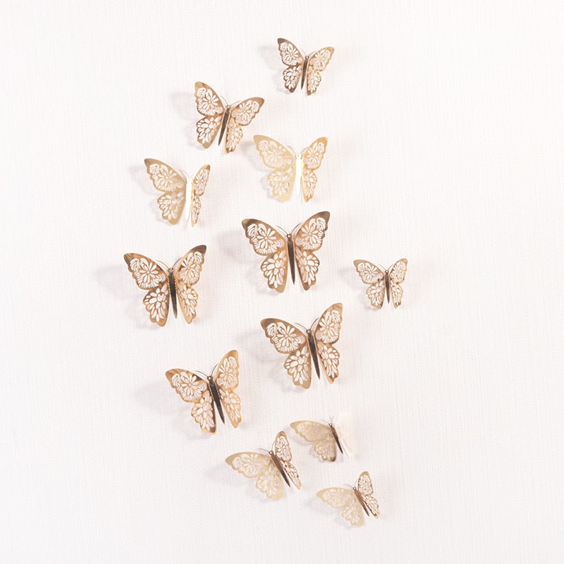 3D Butterfly Wall Decor, Removable Butterfly Stickers for Bedroom, Nursery & Party Décor