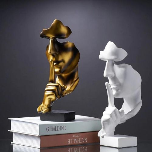 Abstract Face Sculpture, Modern Decorative Statue for Home, Office & Shelf Décor