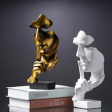 Abstract Face Sculpture, Modern Decorative Statue for Home, Office & Shelf Décor