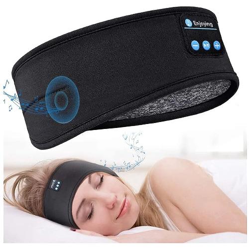 Bluetooth Music Headscarf, Wireless Sleep Headband with Built-In Speakers for Travel & Relaxation