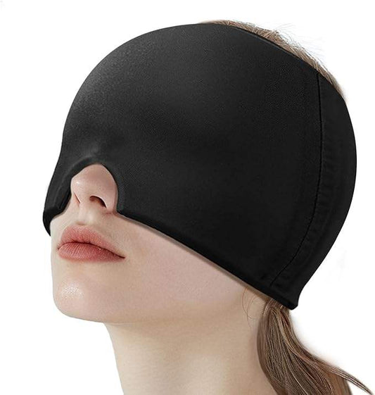 Cold Therapy Migraine Relief Cap, Cooling Head Wrap for Headache Comfort & Relaxation
